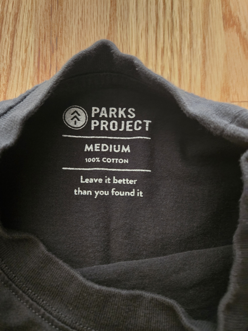 Parks Project Black Tee with Purple & Green Park Prints Unisex Medium - Picture 4 of 5